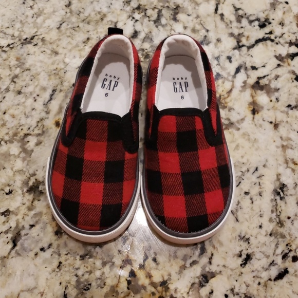 GAP Other - NWOT - Baby Gap Buffalo Plaid Slip-On Shoes
